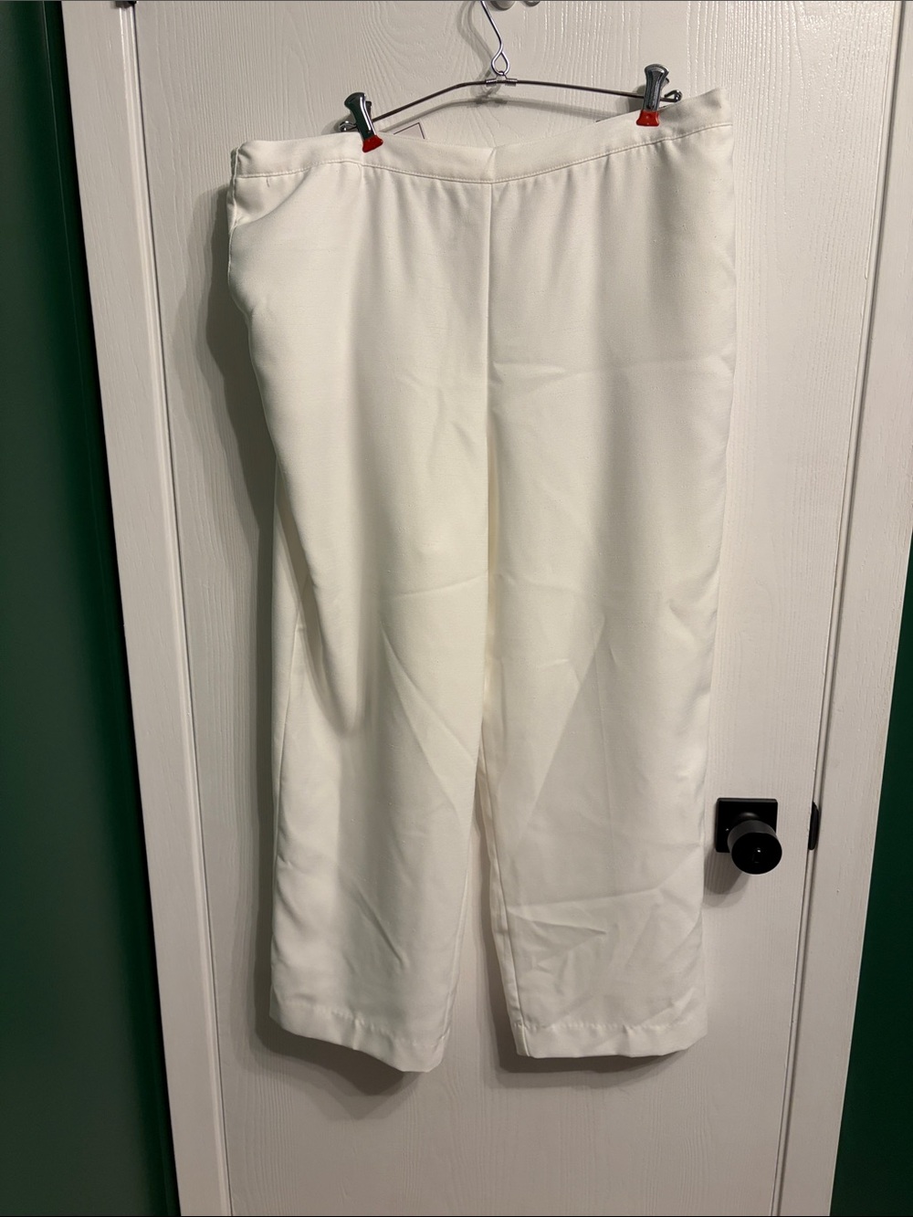 NWT Alfred Dunner Ivory classic fit Wide-Leg Trousers size 18